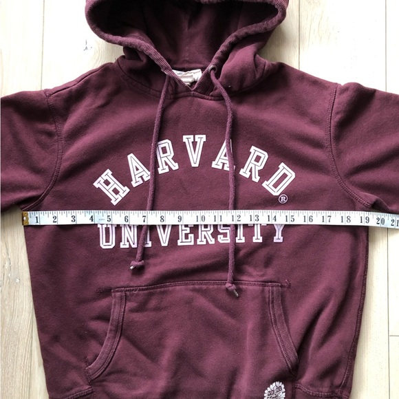 H&M Harvard University Maroon Hoodie Cotton Blend Size S - Picture 3 of 11